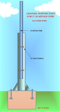 R0003 Channel Support Column for 2\\\" Scaffold Tube